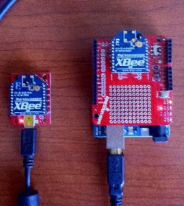 Arduino with XBee Shield and Xbee Explorer
